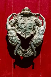 Typical Maltese richly decorated door knocker