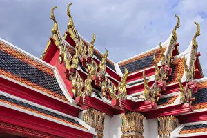Typical roof of a Thai Buddhist temple