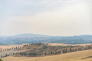 Typical Tuscan landscape in Crete Senesi with hills