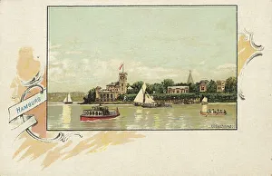 Uhlenhorst, Hamburg, Germany, postcard with text