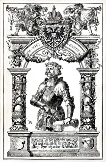 Ulrich von Hutten, drawing by Bernhard Moerlins