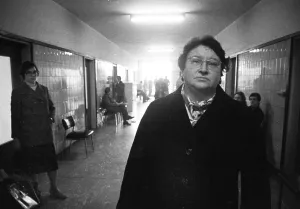 Unemployed people in the corridors of the Gelsenkirchen Labour Office on 28