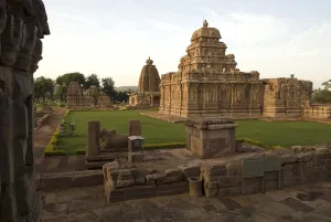 UNESCO World Heritage Site, view of temples eight century from Mallikarjuna temple in Pattadakal