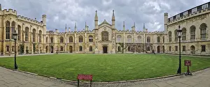 Category Cities DE Prints: The University of Cambridge panoramic view of a historic college courtyard