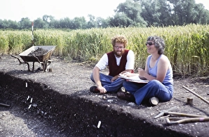 Unspecified location, archaeological excavation of the University of Cambridge, Cambridgeshire, England, UK Moragh, 1980