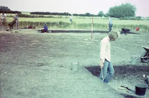 Unspecified location, archaeological excavation of the University of Cambridge, Cambridgeshire, England, UK 1980