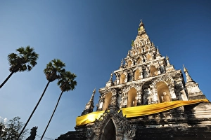 Category Buddhism Prints: Unusual square pagoda or chedi