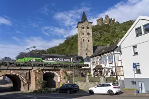 Upper Middle Rhine Valley, railway line on the right bank of the Rhine