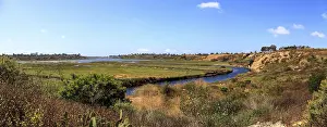 Upper Newport Bay Nature Preserve hiking trail winds along the marsh