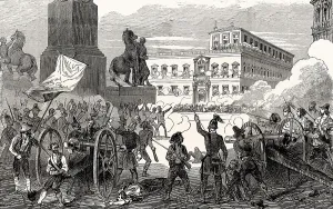 The uprising of the inhabitants against the Papal Legation of Bologna
