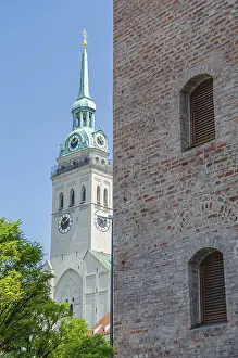 Urban scene, architecture in the old town of Munich