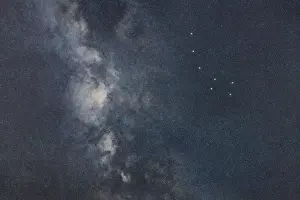 Ursa Minor star constellation, Night sky