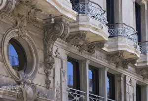 Uruguay, Montevideo streets and architecture in historic city center famous tourist attraction