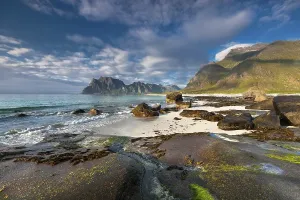 Category Scandinavia Prints: Utakleiv beach, Haukland, Vestvagoya