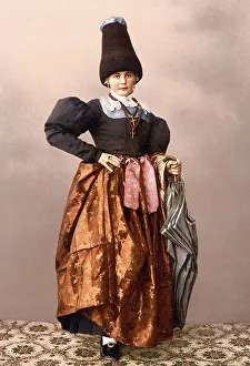 Val Gardena, Woman in typical traditional costume
