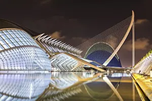 VALENCIA, SPAIN - JULY 22: City of arts and sciences designed by Santiago Calatrava architect in Valencia on July 22