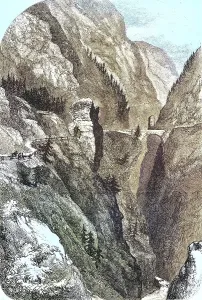 The Valley of the Via Mala in Switzerland