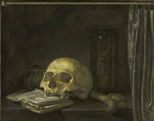 Vanitas Still Life with a Skull on a Book