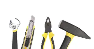 Various worker tools. Isolated on white background