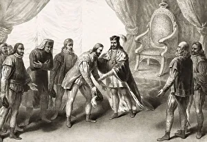 Vasco da Gama's audience with King Manuel I after his return to Portugal