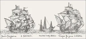 Vasco da Gama's fleet at sea