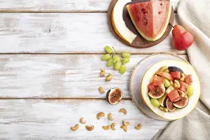 Vegetarian fruit salad of watermelon