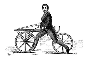 Velocipede by Baron von Drais, 1817