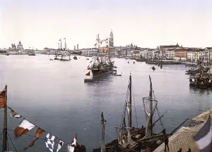 Venice harbour, Venice, Italy, Historic