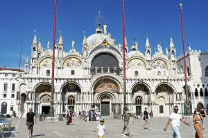 Venice, Veneto - Italy - 06-09-2021: Tourists walking in St