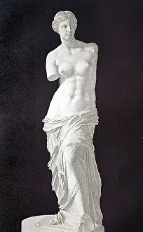 Venus de Milo sculpture, historical illustration