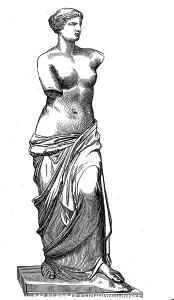 The Venus de Milo, after a statue in the Louvre in Paris
