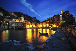 Vernazza one of five towns that make Cinque Terre taken during sunset