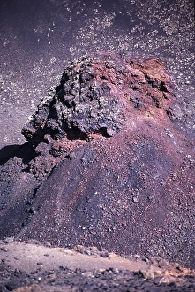 Verwittertes Vulkangestein, sekundaere Kegelasche, Schlacke, erstarrte Lava, Lanzarote, Kanarische Inseln, Spanien, 1979