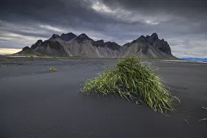 Vestrahorn, mountains with black lava sand