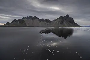 Vestrahorn, mountains with black lava sand