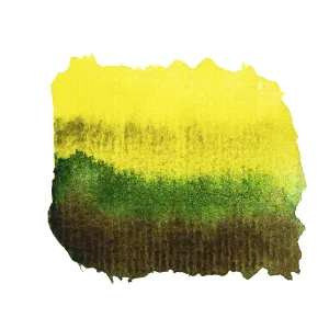 Vibrant yellow and green watercolor gradient with textured earthy brown hue
