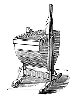 Vibration machine, historical illustration from: Marie Adenfeller