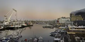 Victoria and Albert waterfront and harbor at sunset