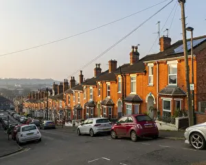 Victorian terraced housing with small front gardens