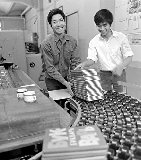 Vietnamese trainees working in the printing industry