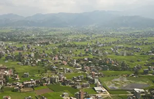 Framed Print : View from the airplane on the outskirts of Kathmandu