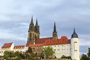 Framed Print : View of Albretsburg Castle and Meissen Cathedral Framed Print : View of Albretsburg Castle and Meissen Cathedral