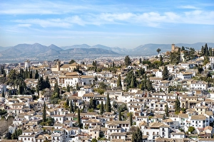 View from the Alhambra to Albayzin