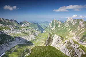 View over Alpstein Mountains into the Meglisalp Valley