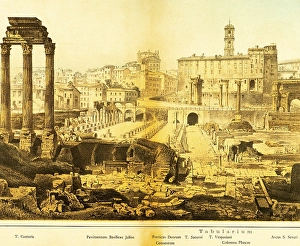 View of ancient Rome from the Roman Forum