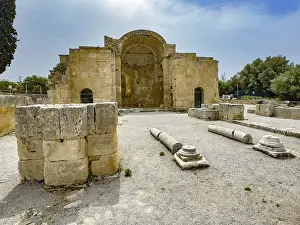 View of ancient ruins of Titus Basilica