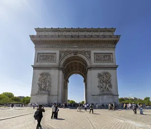 Front view of the Arc de Triomphe