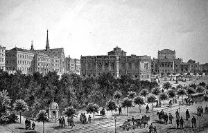 View of the area around Augustusplatz in Leipzig