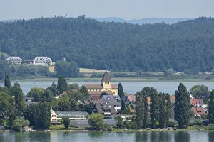 View from Arenenberg to Reichenau Island with St