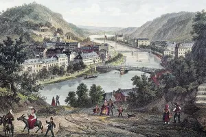 View of Bad Ems on the Lahn river
